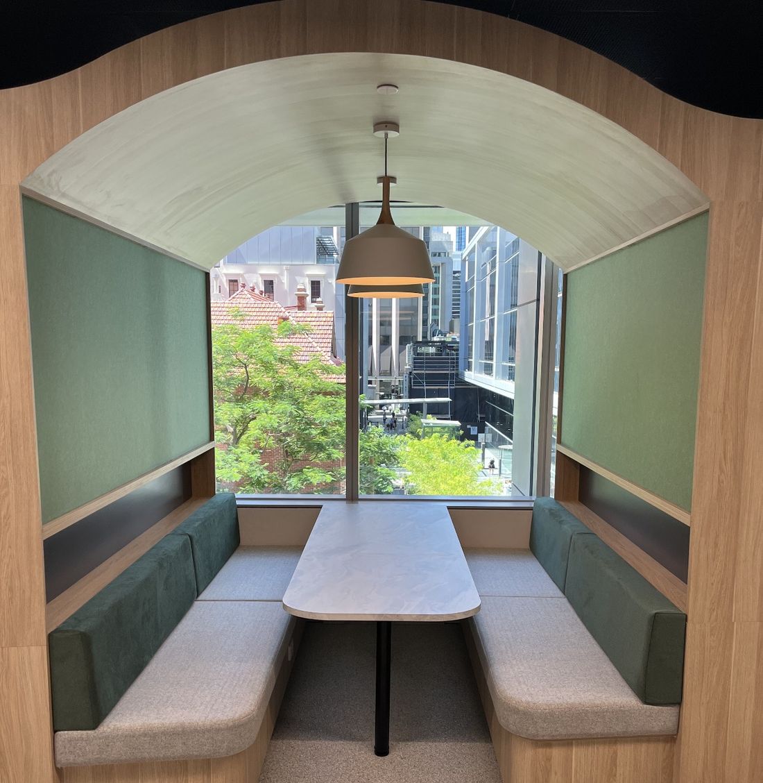 Cafe booth detail
